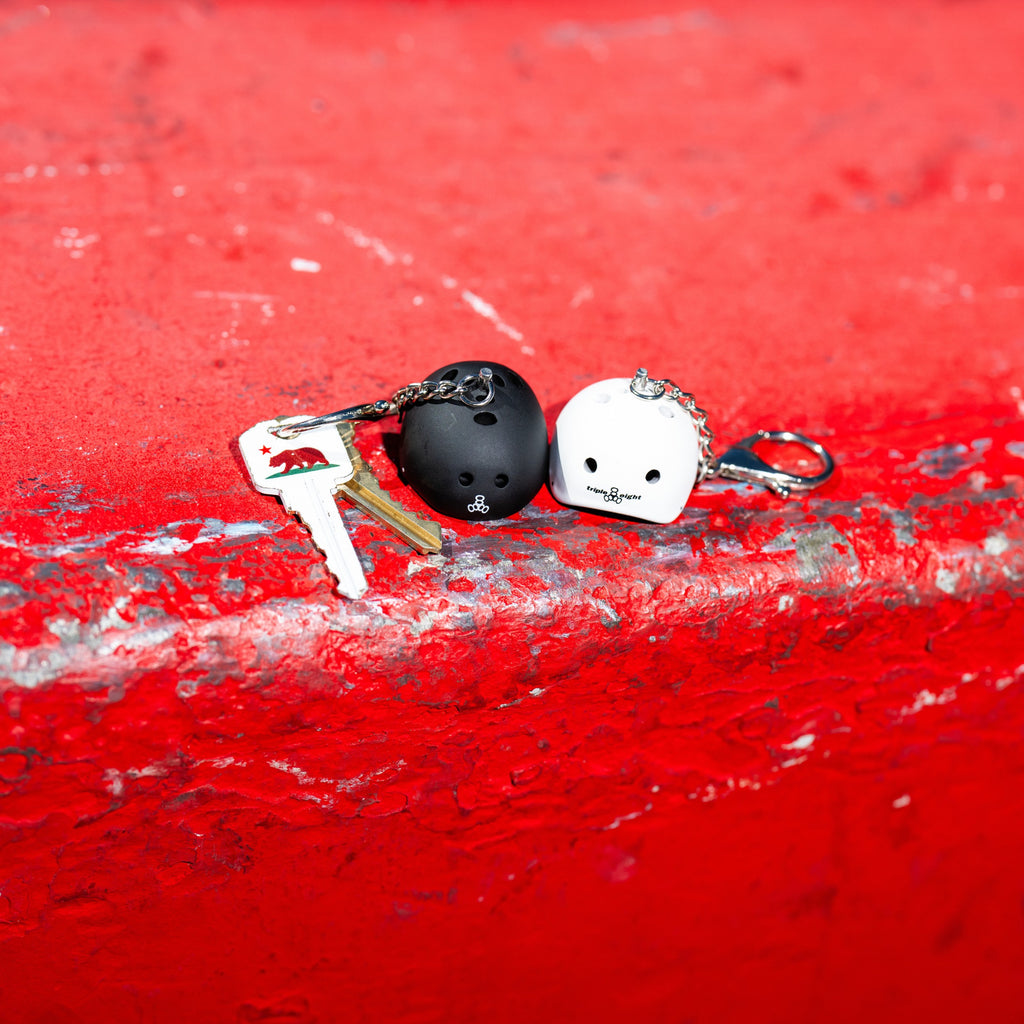 Triple Eight Mini Helmet Keychain Black Matte